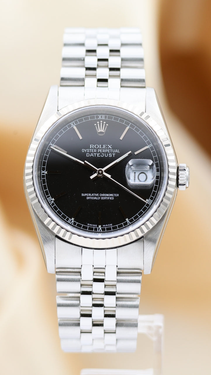 Rolex Datejust 36 Automatik Herrenuhr Stahl  16234 - Thumbnail