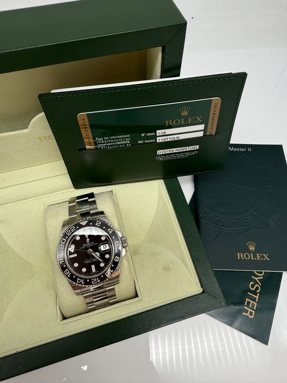 Rolex GMT-Master II Automatik Herrenuhr  116710LN - Papiere und oder Lieferumfang