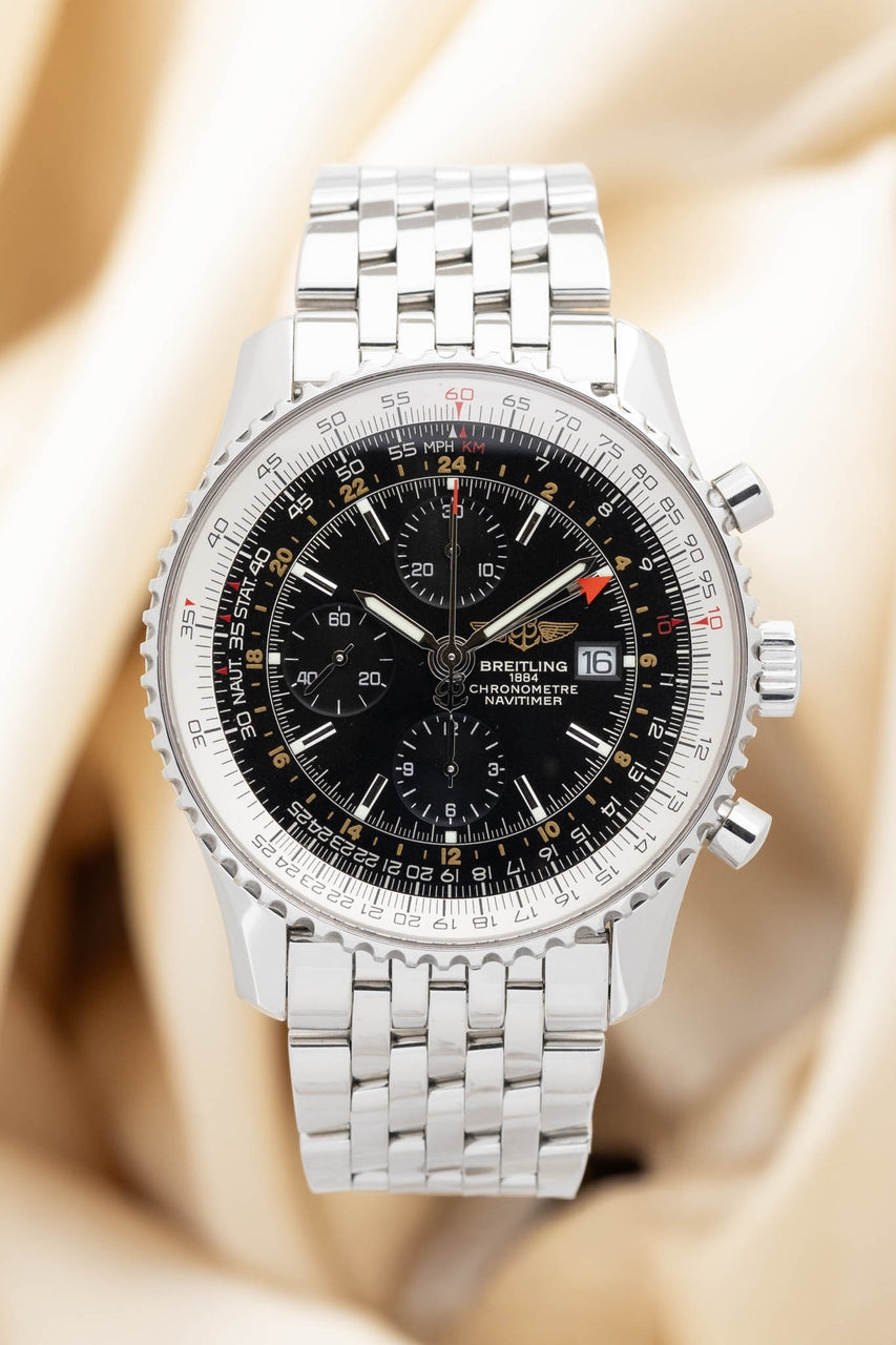 Breitling Navitimer World GMT 46mm Automatik Herrenuhr  A24322 - Thumbnail