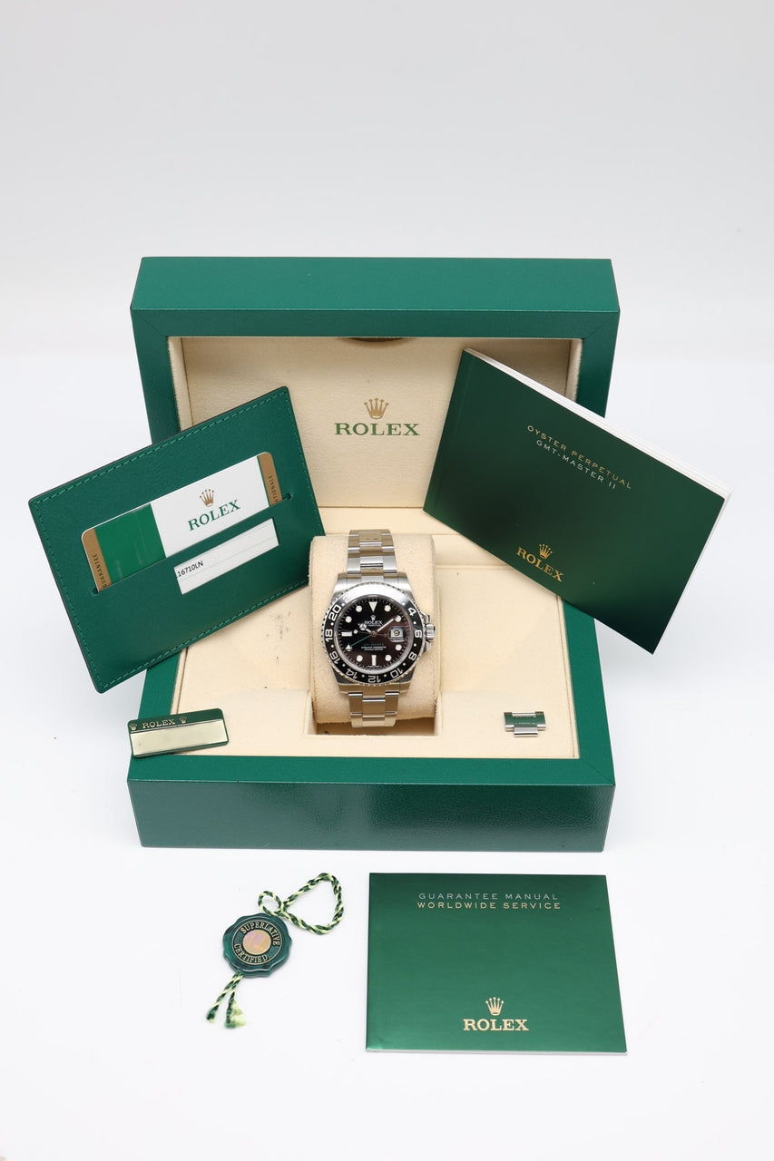 Rolex GMT-Master II 40mm Automatik Herrenuhr LC100 116710LN - Papiere und oder Lieferumfang