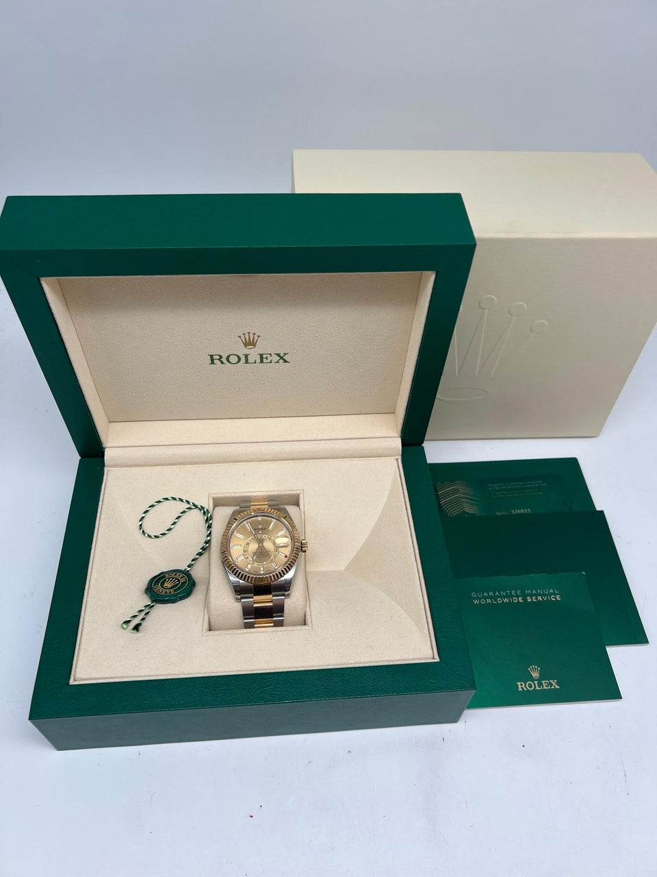 Rolex Oyster Perpetual Sky-Dweller Stahl/Gold Automatik 326933 Box + og. Papiere