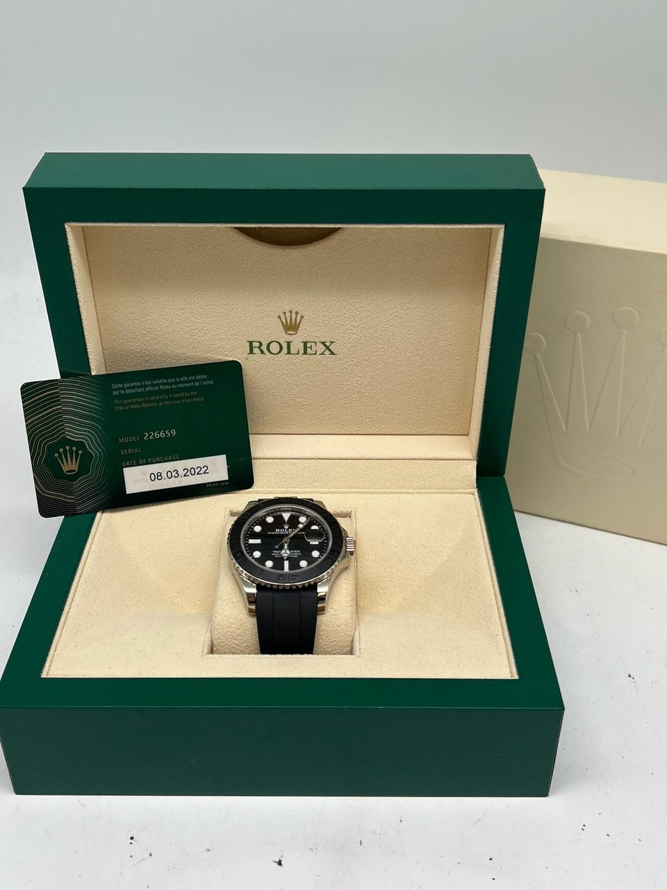 Rolex Yacht-Master 42 Weißgold Automatik Herrenuhr 226659 - Papiere und oder Lieferumfang