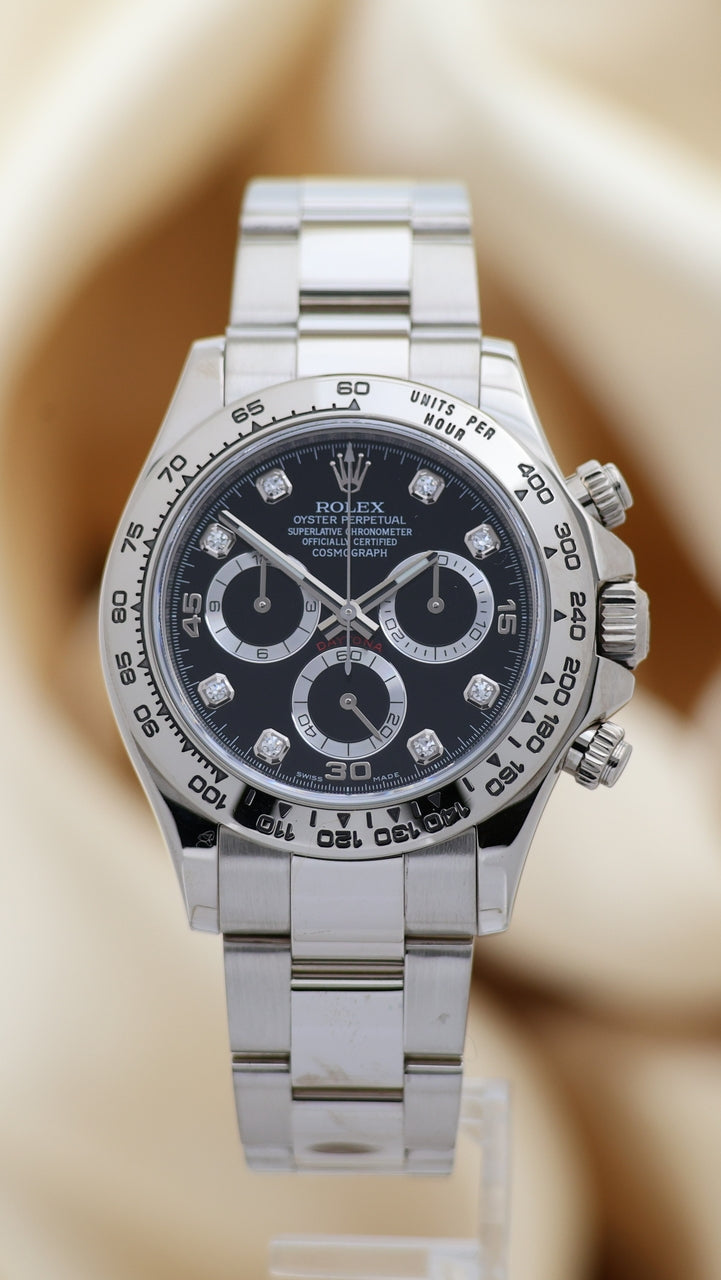 Rolex Oyster Perpetual Daytona Weißgold Diamond Dial 40mm 116509 - Main product image