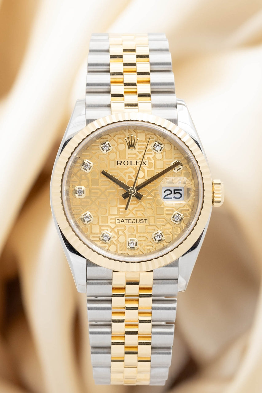 Rolex Datejust 36 Diamond Dial Stahl/Gold Jubilee 126233 - Thumbnail