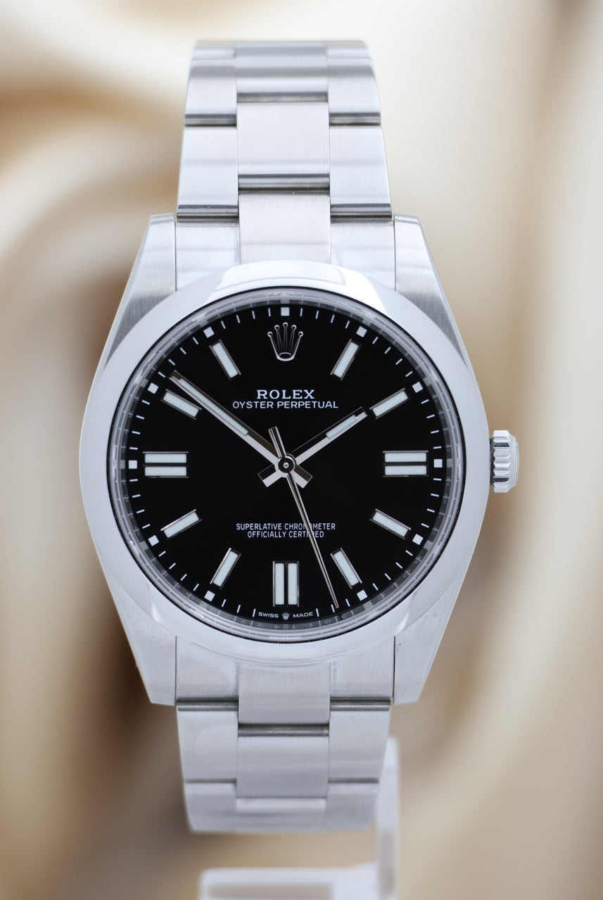 Rolex Oyster Perpetual 41mm Automatik Schwarz LC100 124300 - Thumbnail