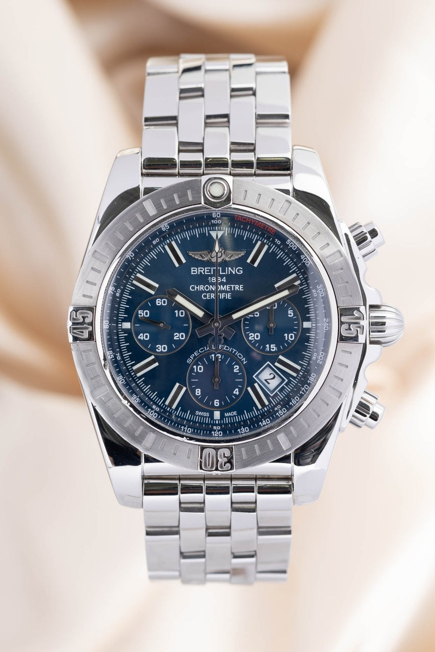 Breitling Chronomat 44mm Automatik Herrenuhr Blau AB0115 - Thumbnail