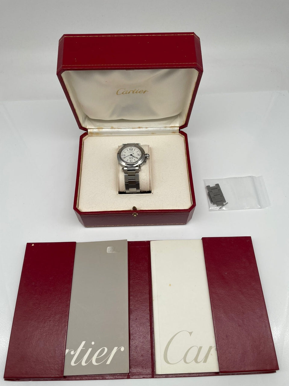 Cartier Pasha C Big Date 35mm Automatik  W31044M7 - Papiere und oder Lieferumfang