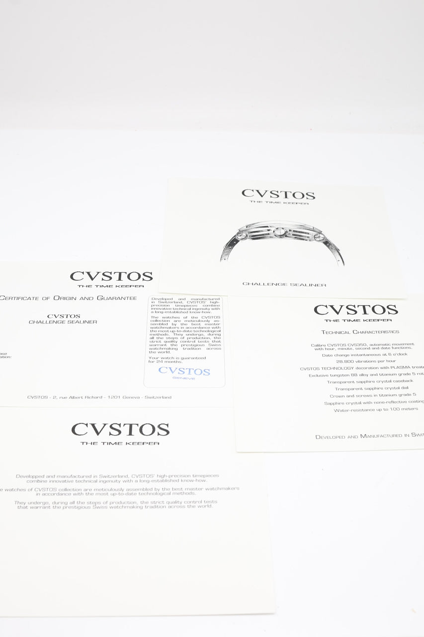 Cvstos Challenge Jet-liner Sl Date Automatik None CVT-JGT-SL-ST - Papiere und oder Lieferumfang