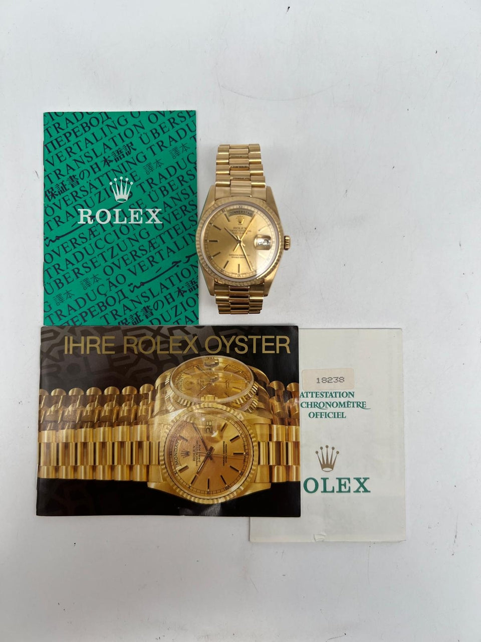 Rolex Day-Date 36 Automatik Herrenuhr	 18238 Original Papiere
