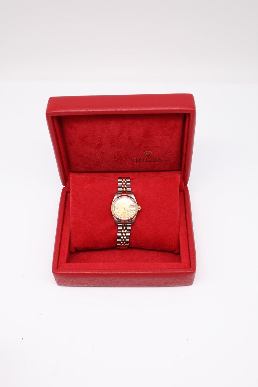 Rolex Lady-Datejust 26mm Stahl/Gold "Diamond Dial" Automatik 69173 - Papiere und oder Lieferumfang