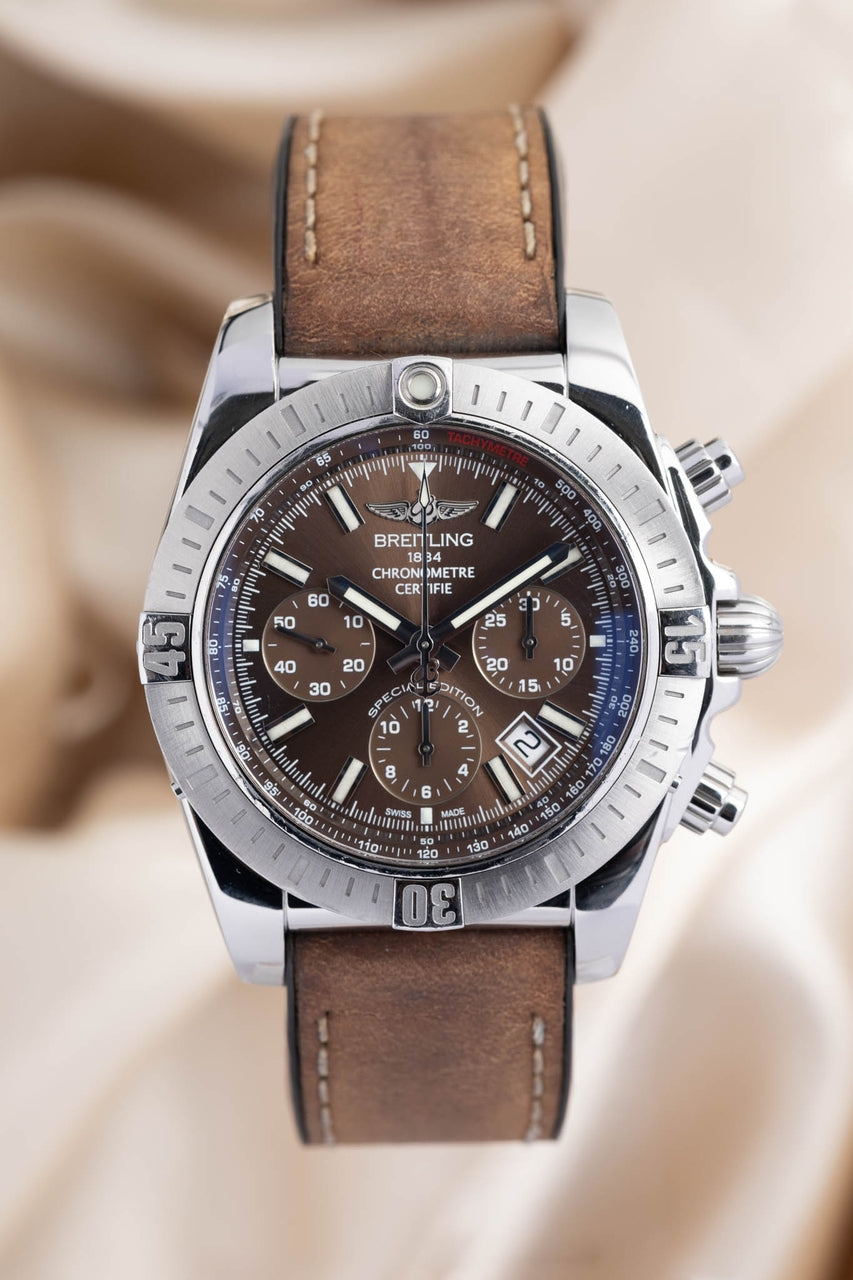 Breitling Chronomat 44mm Automatik Herrenuhr Braun AB0115 - Thumbnail