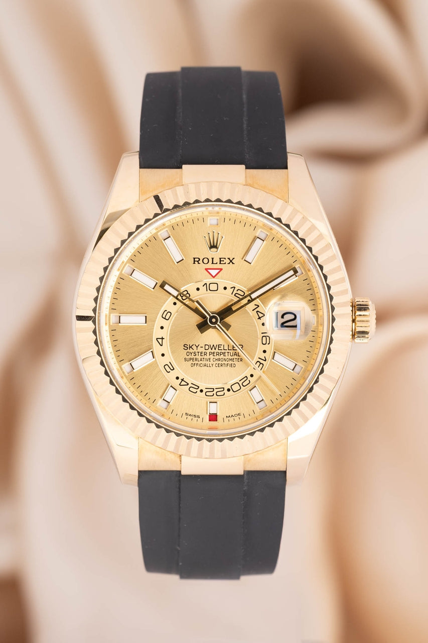 Rolex Sky-Dweller Automatik Herrenuhr Oysterflex 42mm 326238 - Thumbnail