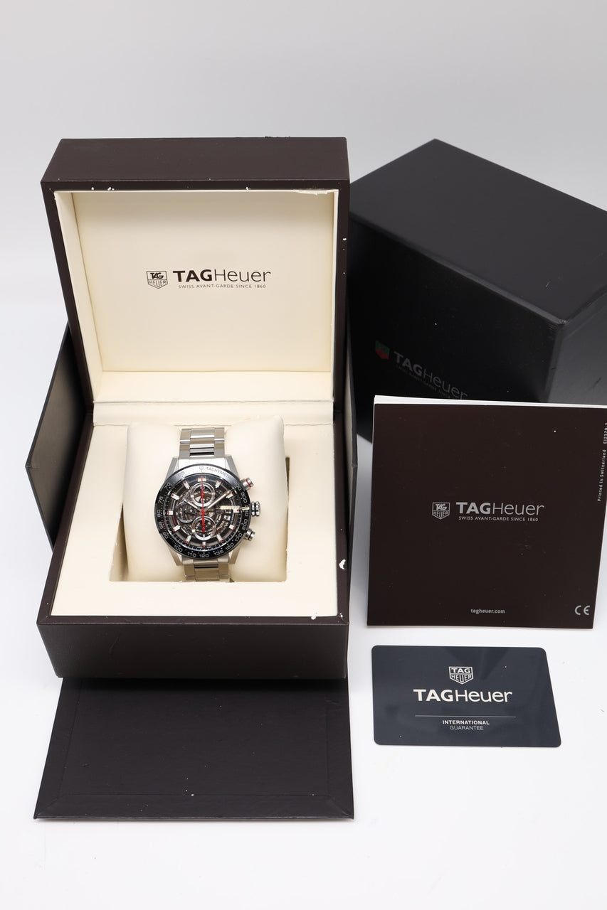 Tag Heuer Carrera Calibre HEUER 01 Skeleton 43mm CAR201V - Papiere und oder Lieferumfang