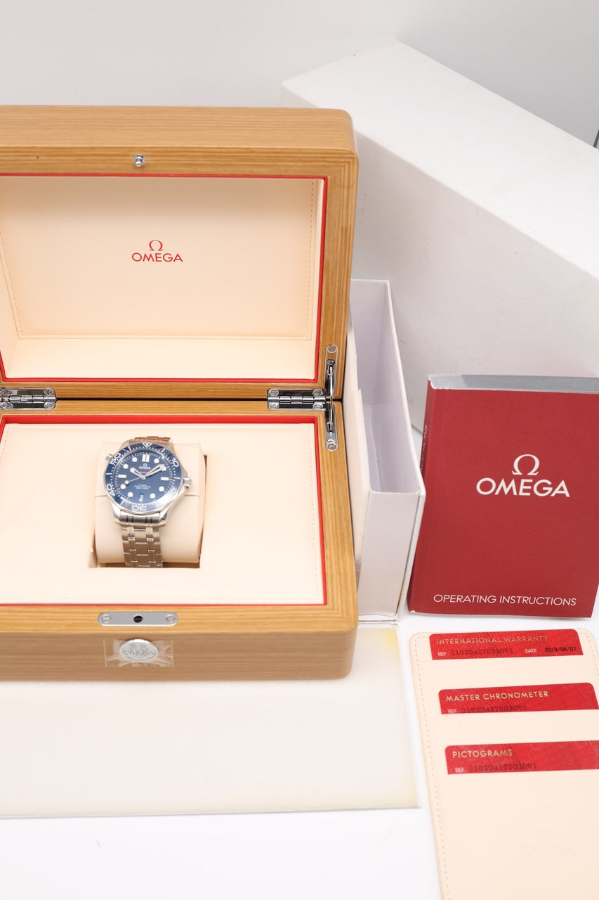 Omega Seamaster Diver 300M Automatik Blau 21030422003001 - Papiere und oder Lieferumfang