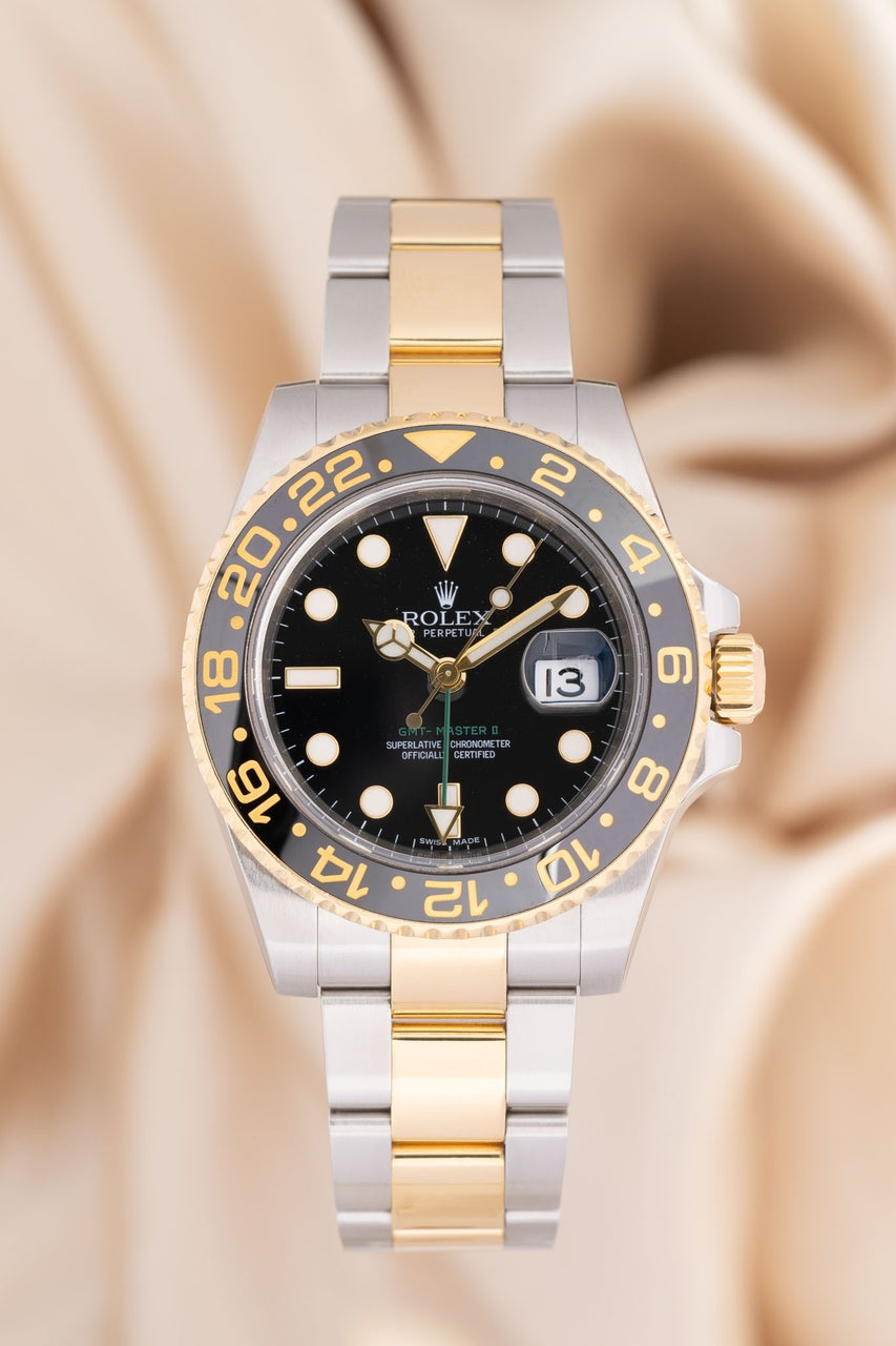 Rolex GMT-Master II Stahl/Gold 40mm Herrenuhr 116713LN - Thumbnail