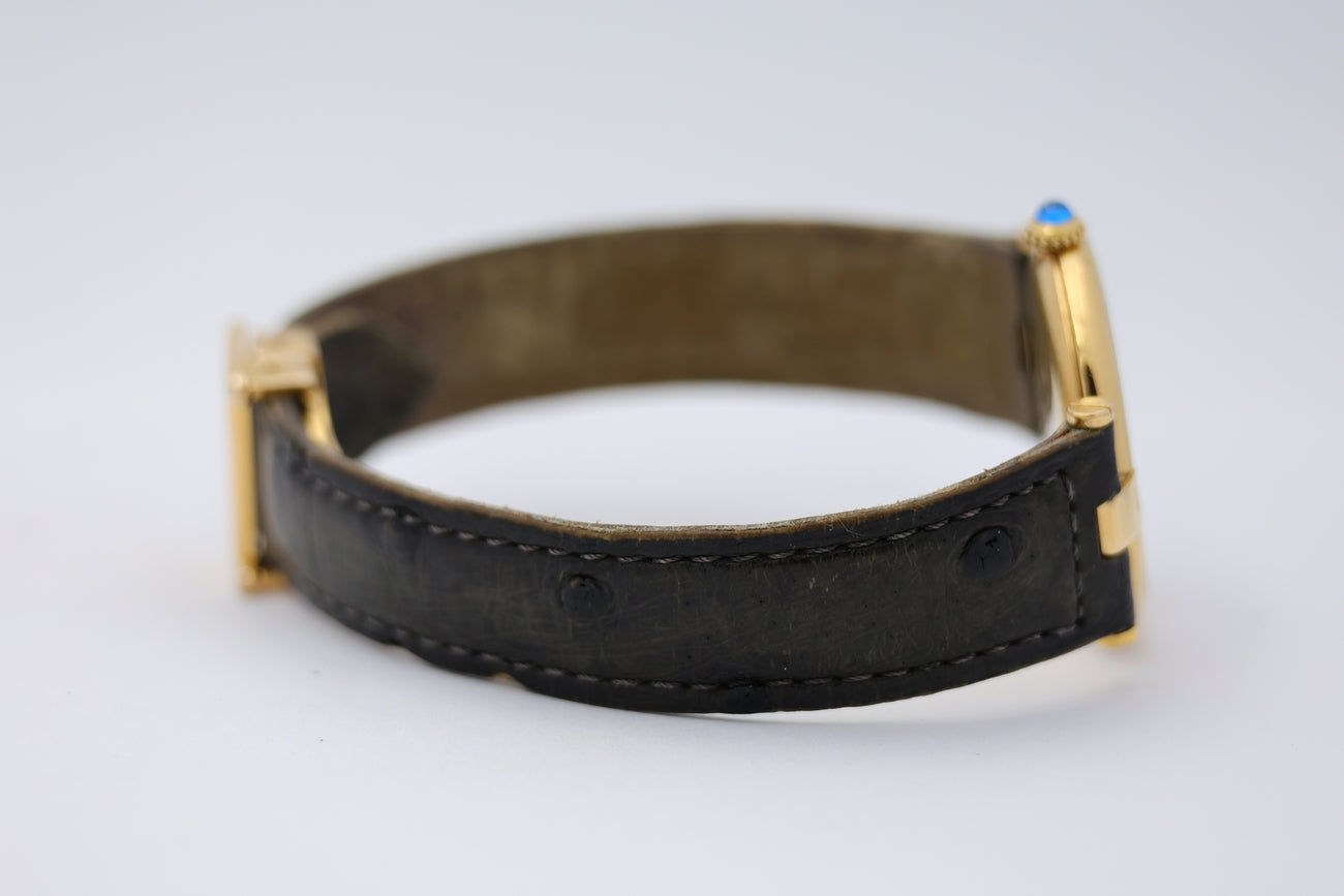 Cartier Vermeil Must Quarz Damenuhr 590003 Original Papiere