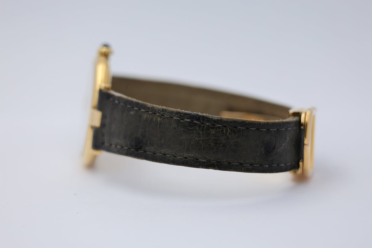Cartier Vermeil Must Quarz Damenuhr 590003 Original Papiere