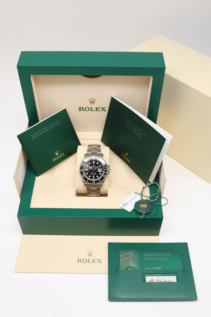Rolex Sea-Dweller 43mm Automatik Herrenuhr LC100 126600 - Papiere und oder Lieferumfang