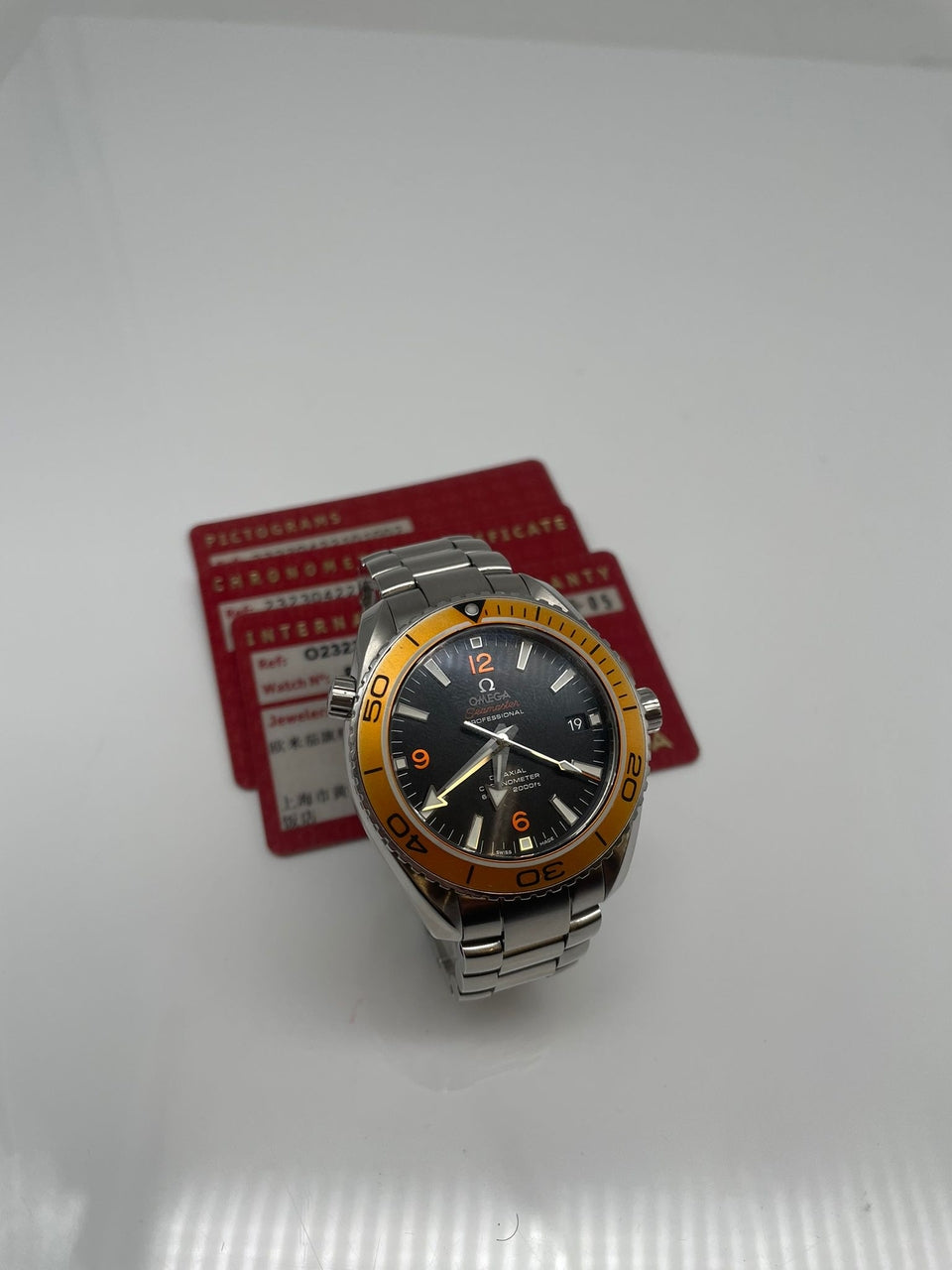 Omega Seamaster Planet Ocean 42mm Automatik Herrenuhr 23230422101002 - Papiere und oder Lieferumfang