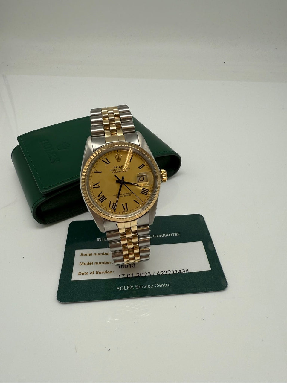 Rolex Datejust 36 Automatik Herrenuhr Stahl/Gold 16013 - Papiere und oder Lieferumfang