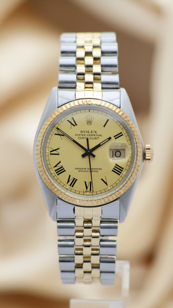 Rolex Datejust 36 Automatik Herrenuhr Stahl/Gold 16013 - Thumbnail