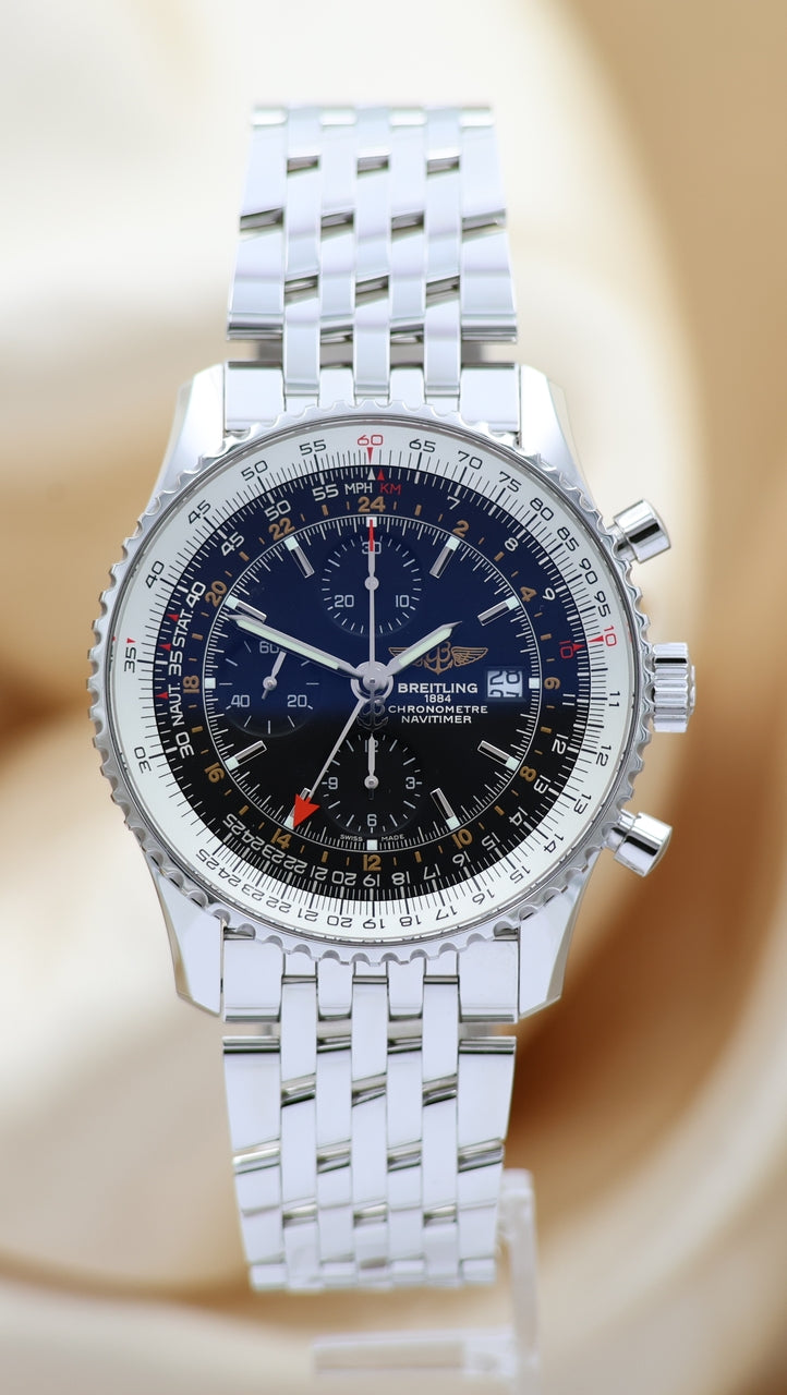 Breitling Navitimer World 46mm Automatik  A24322 Box + og. Papiere
