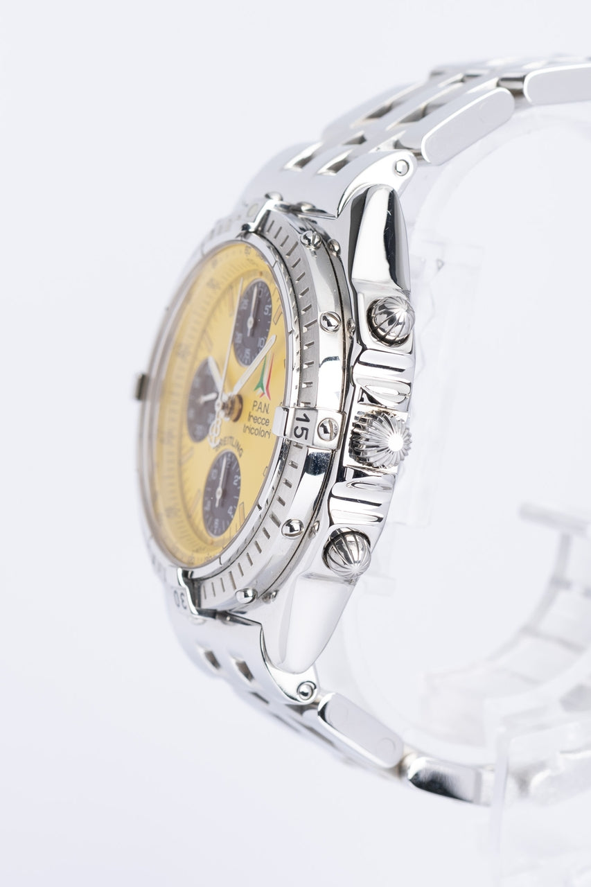 Breitling Chronomat 39mm PAN Frecce Tricolori Gelb Automatik A130501 - Detailansicht 1