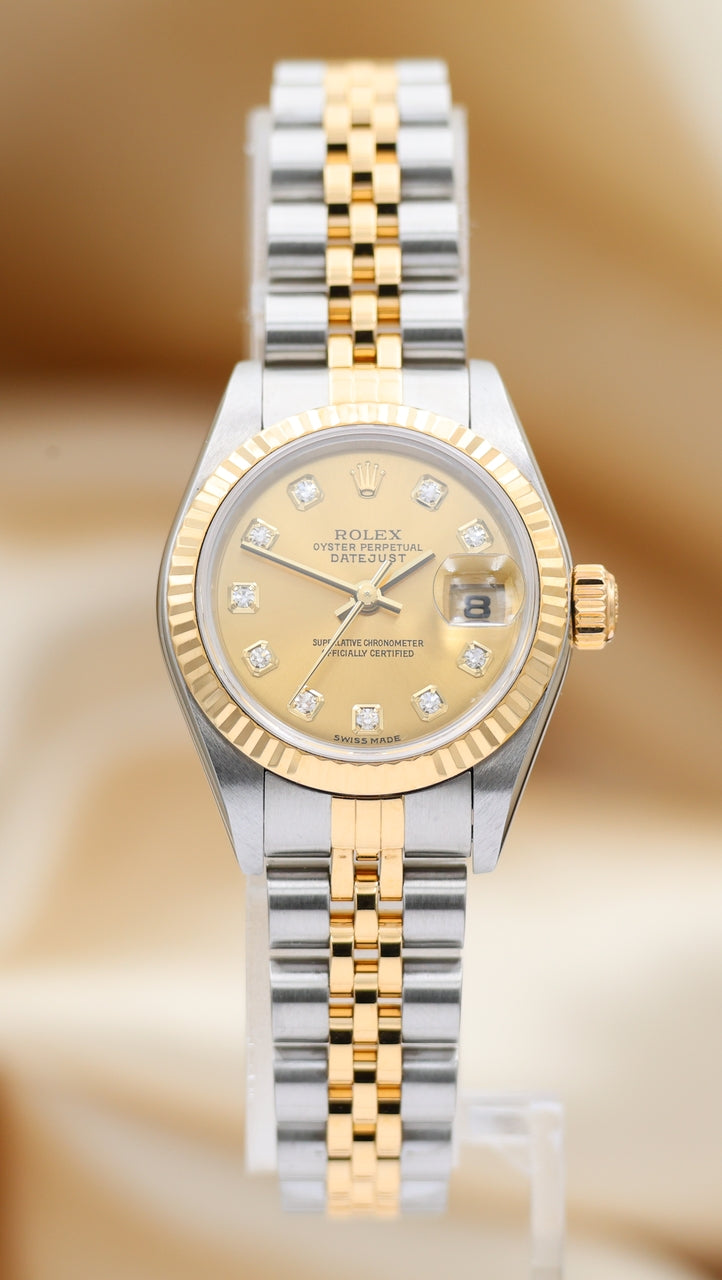 Rolex Lady Datejust 26 Diamond Dial LC100 79173G Box + og. Papiere