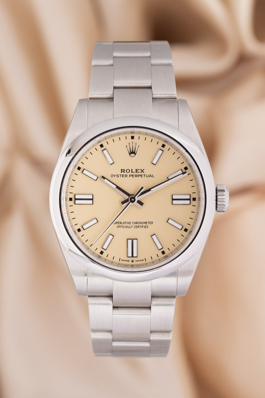 Rolex Oyster Perpetual 41 Automatik Herrenuhr Beige" 134300 - Thumbnail
