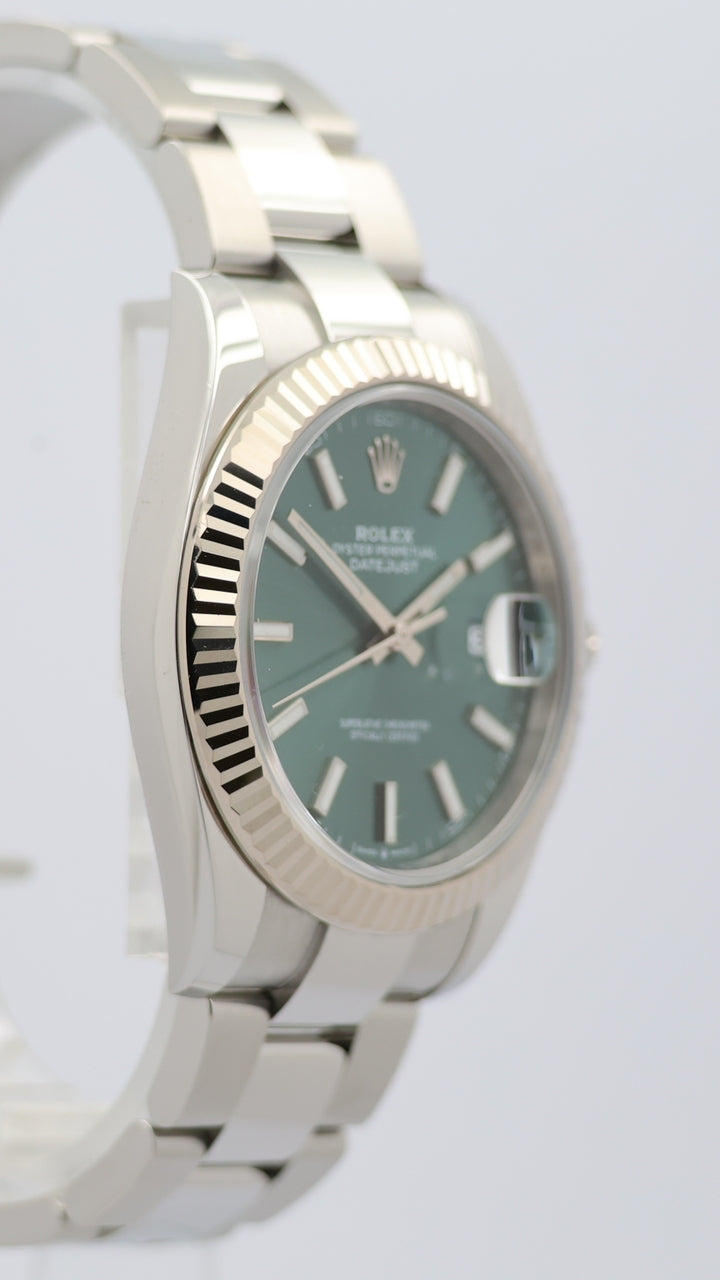 Rolex Datejust 41mm Automatik Herrenuhr "Mintgrün" 126334 - Detailansicht 8