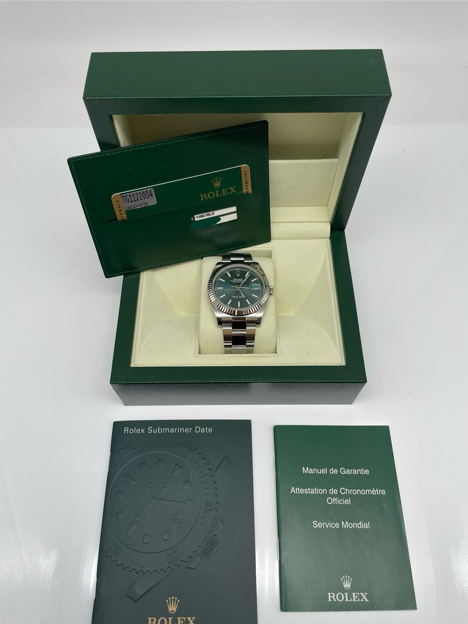 Rolex Datejust 41mm Automatik Herrenuhr "Mintgrün" 126334 - Papiere und oder Lieferumfang