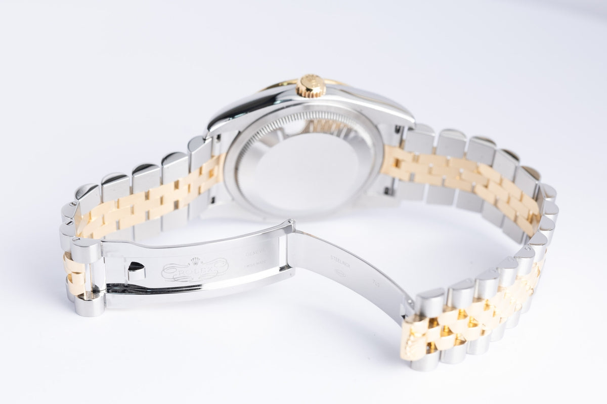 Rolex Datejust 36 Stahl/Gold "Diamond Dial/Bezel" Gold Automatik 116243 - Detailansicht 8