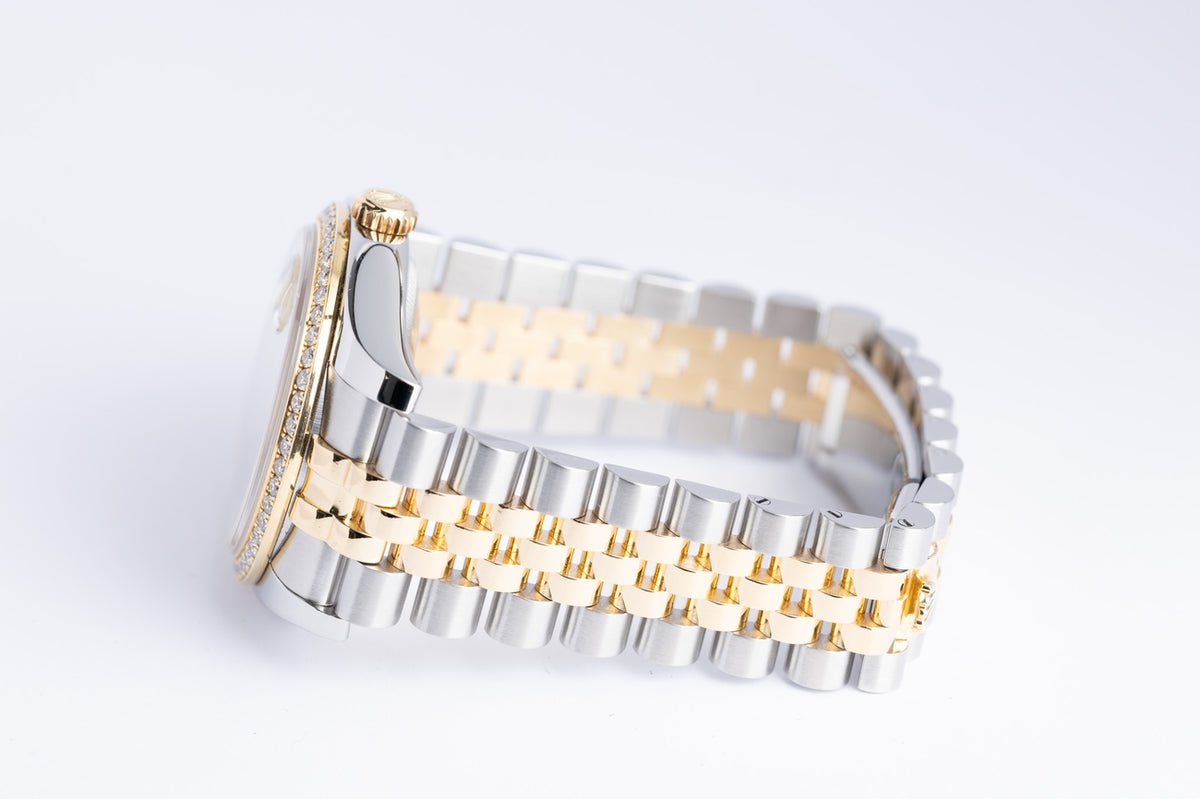 Rolex Datejust 36 Stahl/Gold "Diamond Dial/Bezel" Gold Automatik 116243 - Detailansicht 5