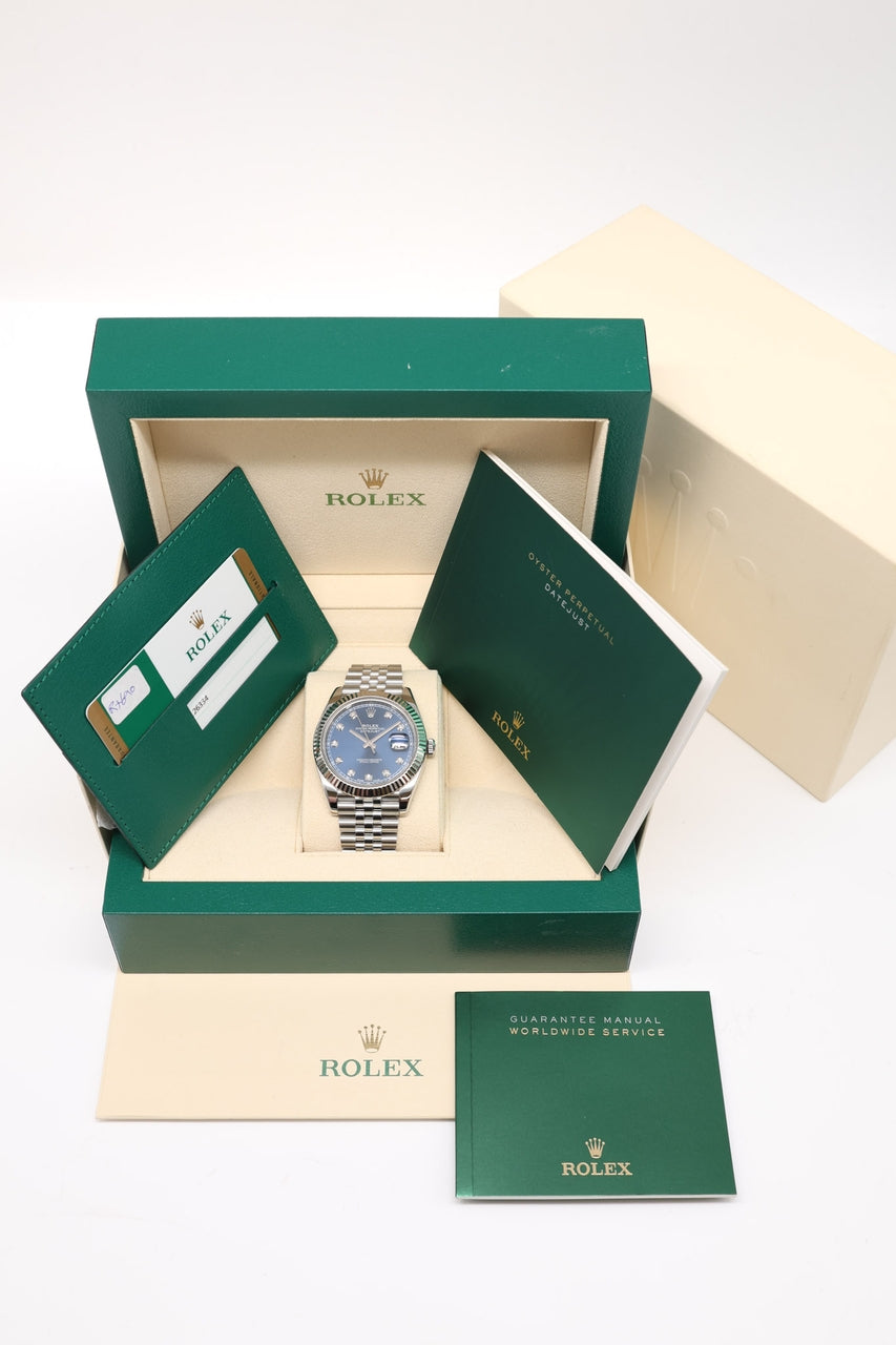 Rolex Datejust 41mm Diamond Dial Automatik Jubilee 126334 - Papiere und oder Lieferumfang