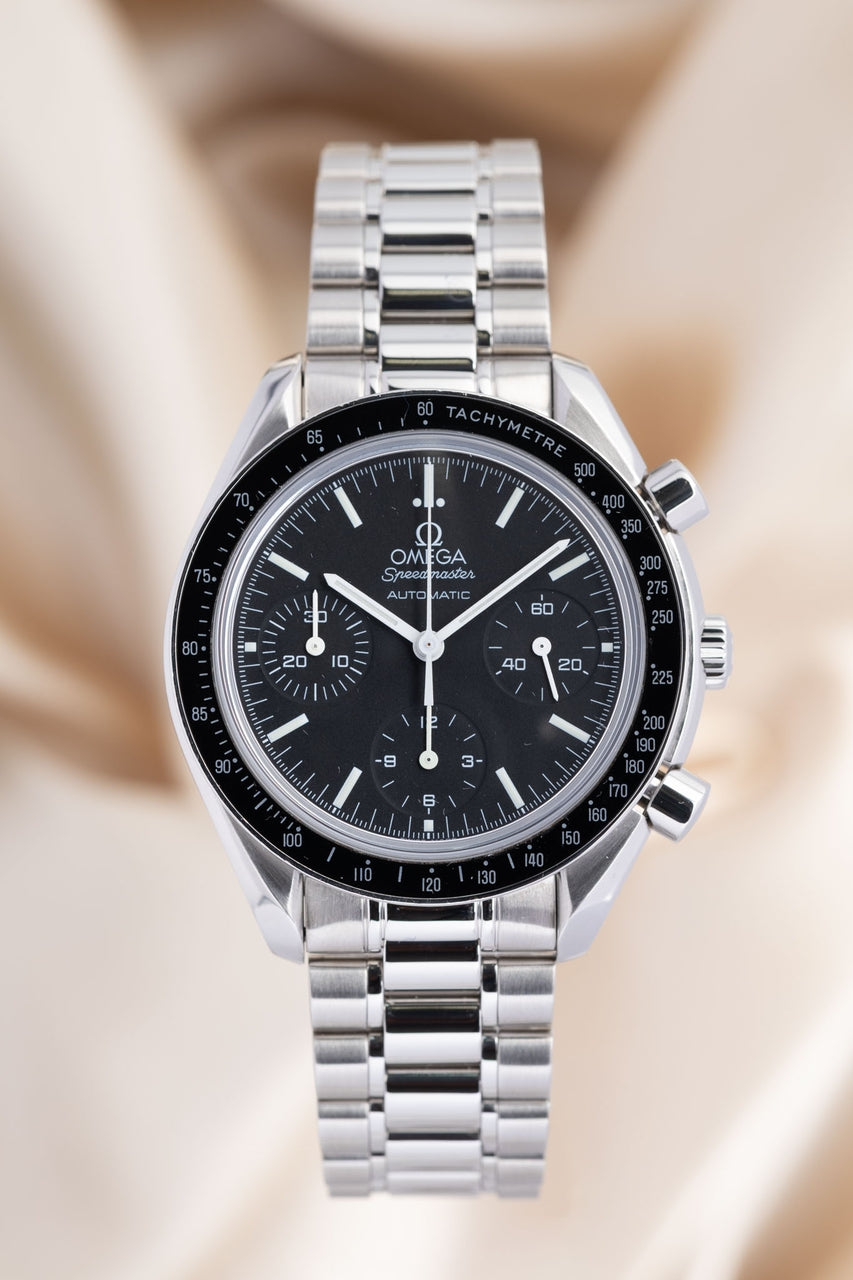 Omega Speedmaster Reduced 39mm Automatik Herrenuhr 35395000 - Thumbnail