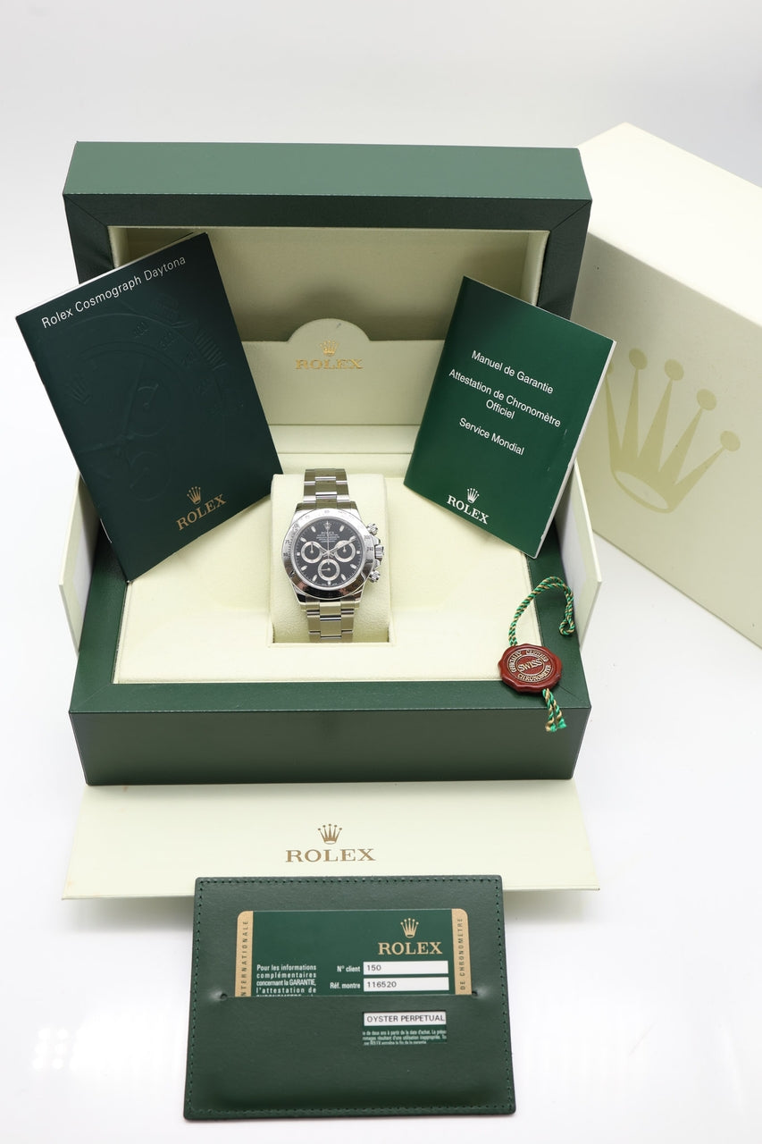 Rolex Oyster Perpetual Daytona 40mm Automatik Schwarz 116520 - Papiere und oder Lieferumfang