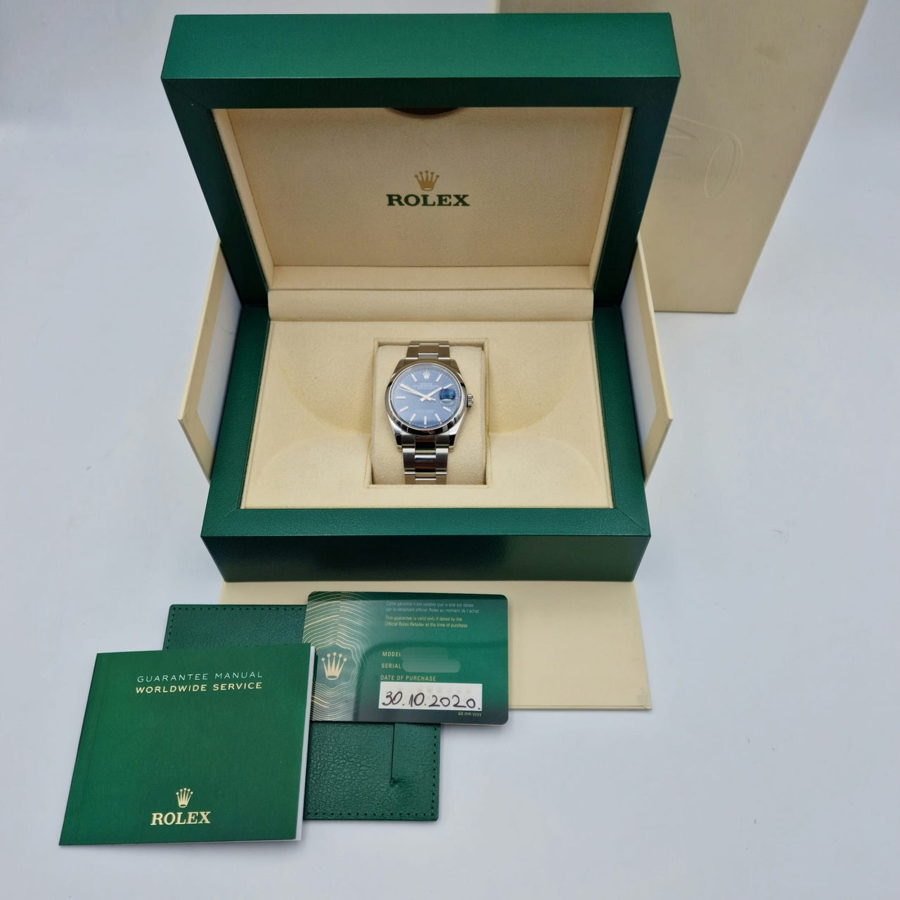 Rolex Datejust 36mm Automatik Herrenuhr 126200 Box + og. Papiere