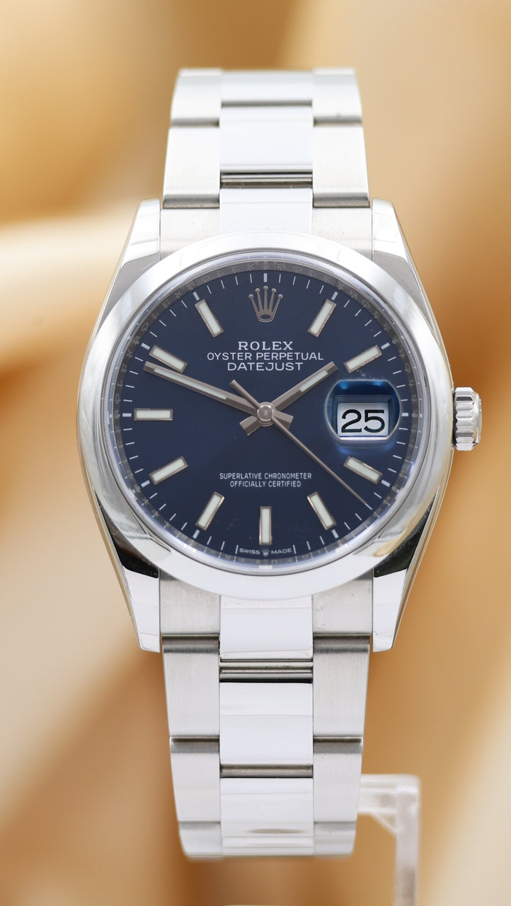 Rolex Datejust 36mm Automatik Herrenuhr 126200 Box + og. Papiere