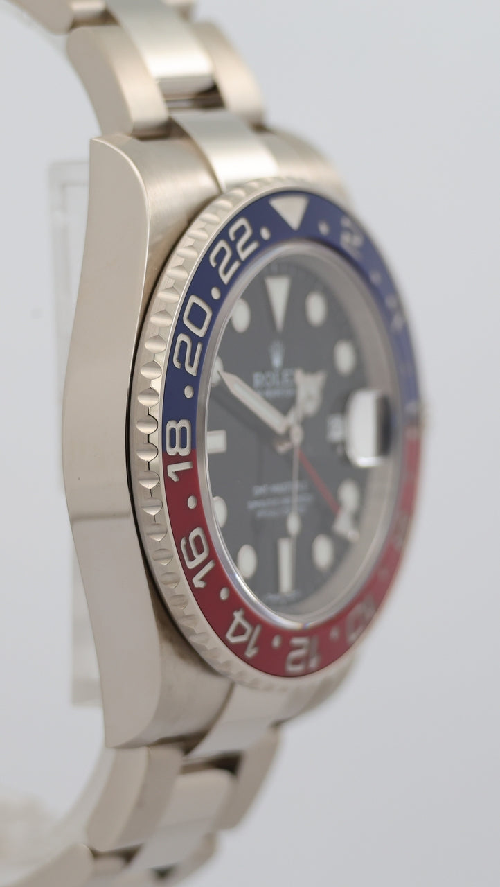 Rolex GMT-Master II "Pepsi" Automatik Herrenuhr Weißgold 40mm 116719BLRO - Detail view 8