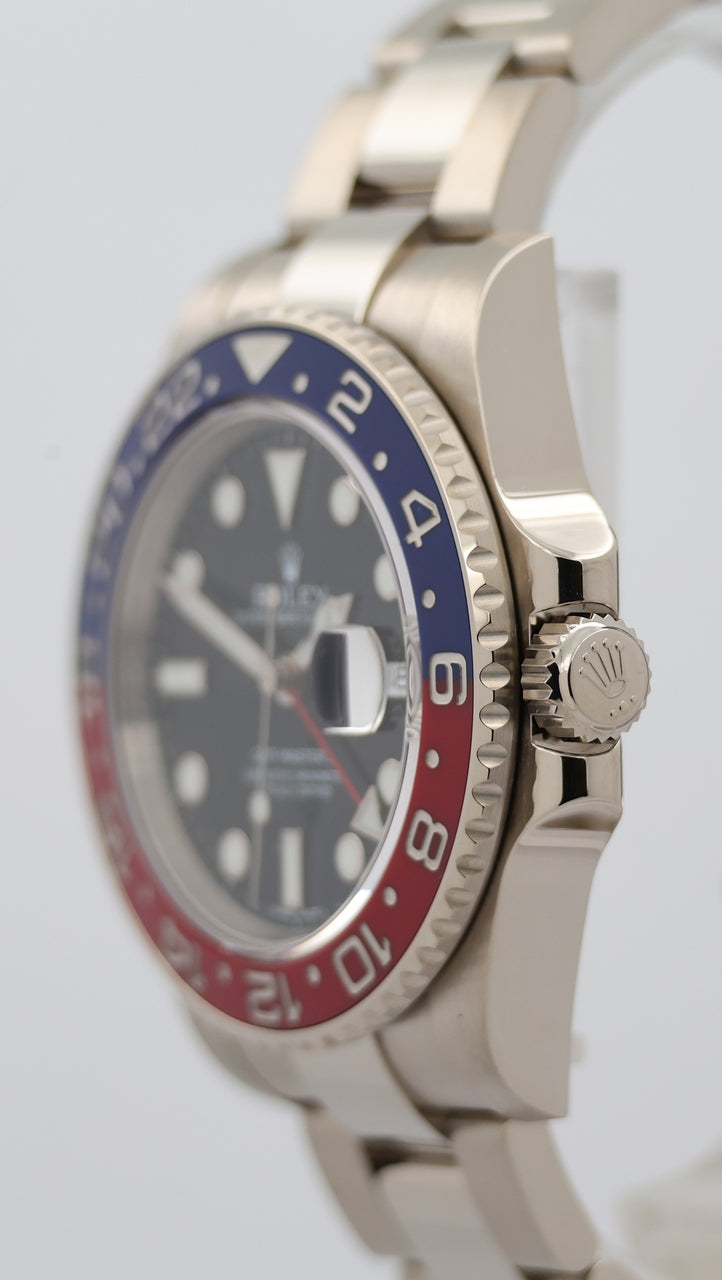 Rolex GMT-Master II "Pepsi" Automatik Herrenuhr Weißgold 40mm 116719BLRO - Detail view 7