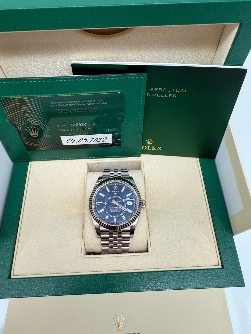 Rolex Oyster Perpetual Sky-Dweller Automatik 326934 - Papers and documentation