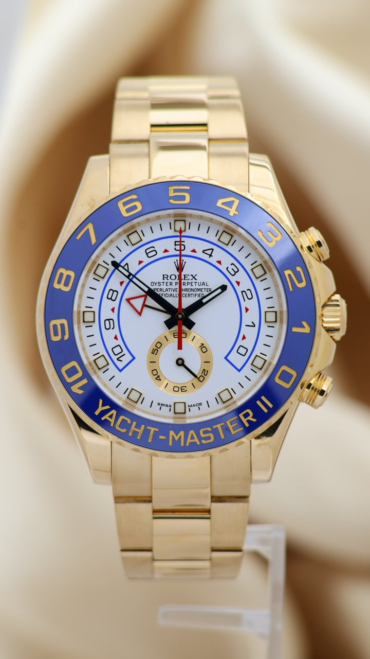 Rolex Yacht-Master II Automatik Herrenuhr Vollgold 44mm  116688 - Thumbnail