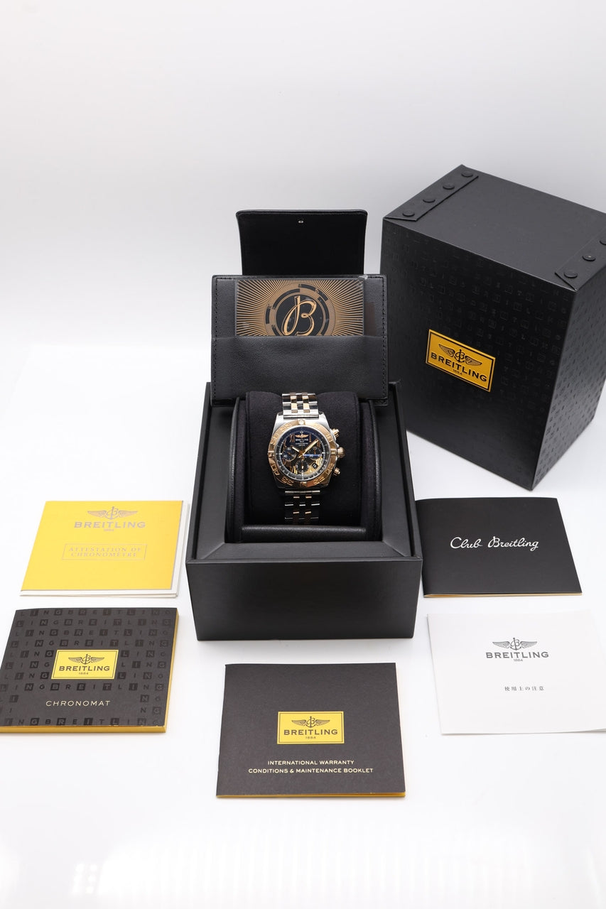 Breitling Chronomat 44 Stahl/Gold Automatik Herrenuhr  CB0110 - Papiere und oder Lieferumfang