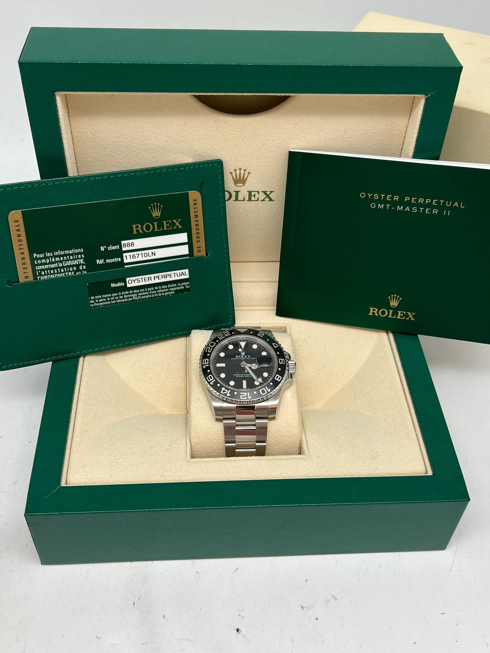 Rolex GMT-Master II Automatik 40mm 116710LN - Papiere und oder Lieferumfang
