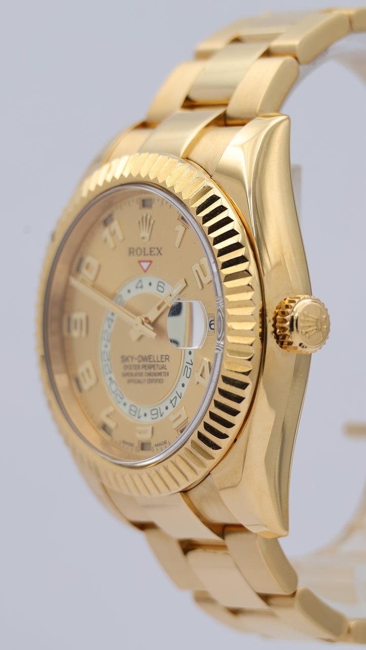 Rolex Sky-Dweller 18k Automatik Herrenuhr  326938 Box + og. Papiere