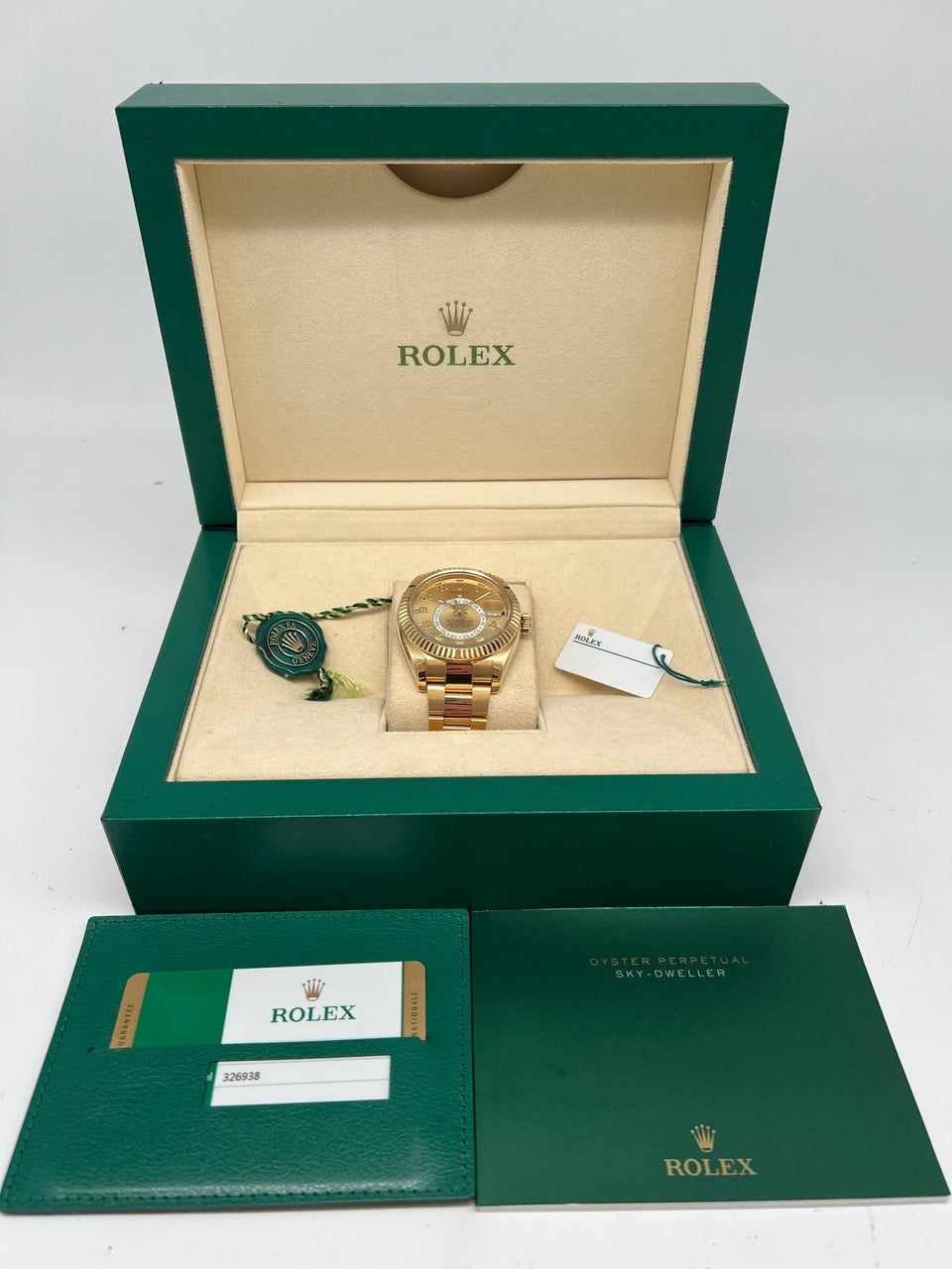 Rolex Sky-Dweller 18k Automatik Herrenuhr  326938 Box + og. Papiere
