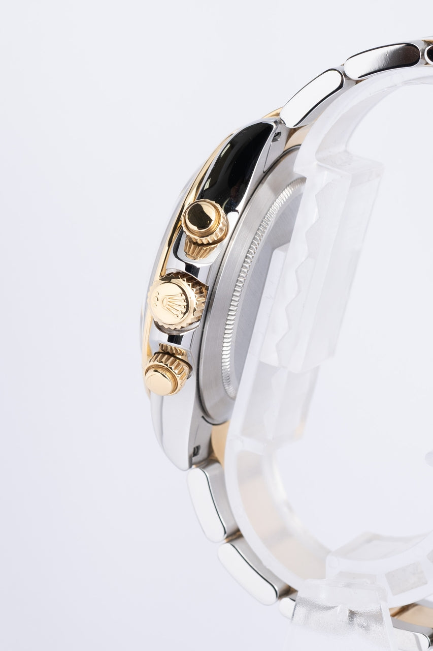 Rolex Daytona 40mm Stahl/Gold Diamant Blatt Herrenuhr Schwarz 116503 - Detailansicht 3