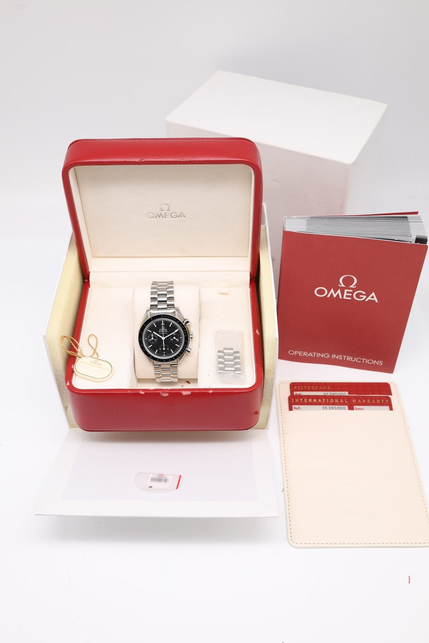 Omega Speedmaster Reduced 39mm Automatik Herrenuhr 35395000 - Papiere und oder Lieferumfang