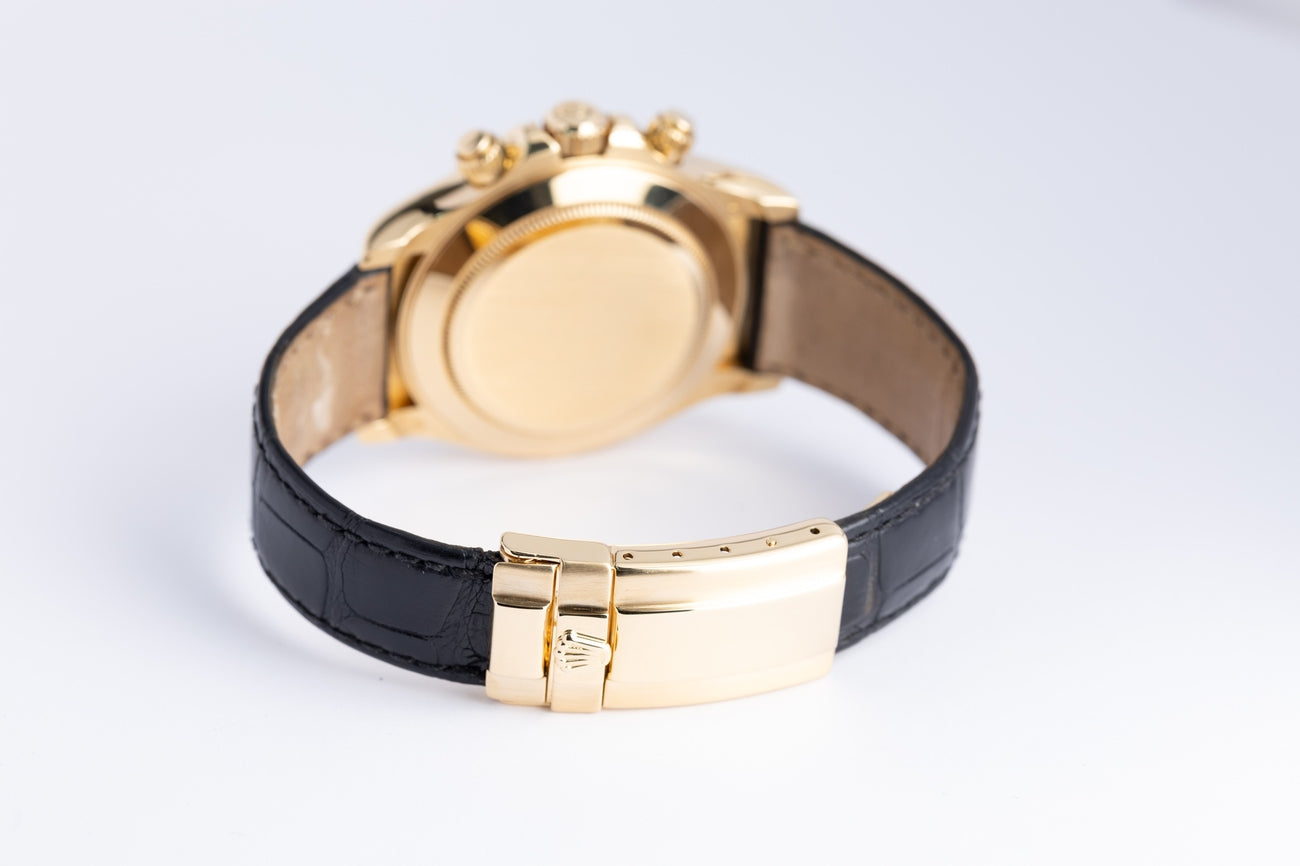 Rolex Daytona Automatik Gelbgold Lederband SERVICE 116518 - Detailansicht 7