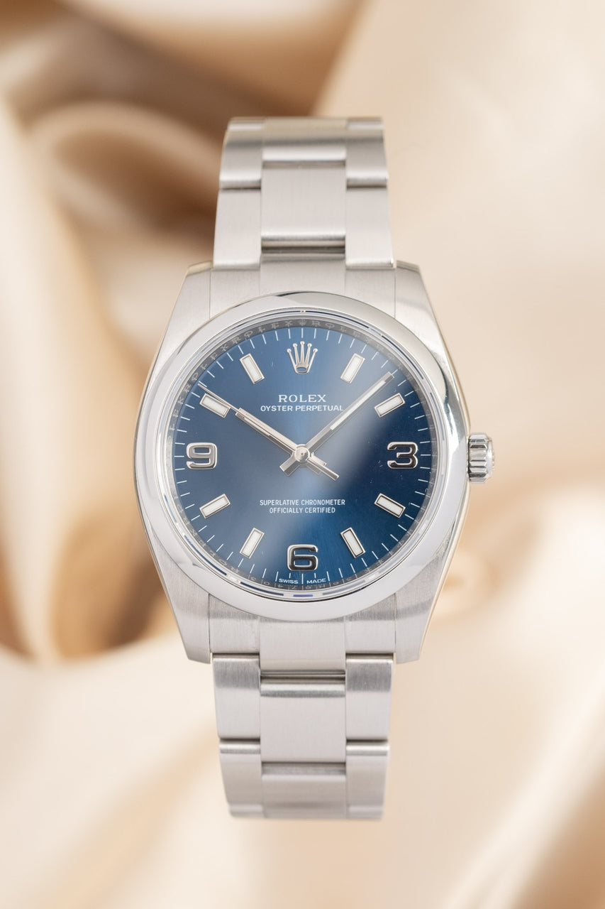 Rolex Oyster Perpetual 34 Automatik Blau 114200 - Thumbnail
